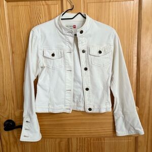 KALI WEAR Vintage White Fitted Corduroy Jacket